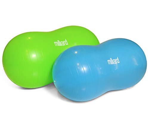 Product Cover Milliard Peanut Ball Variety Pack - Approximate Sizes: Green 39x20 inch (100x50cm) and Blue 31x15 inch (80x40cm) Physio Roll