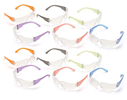 Product Cover Pyramex Mini Intruder Safety Eyewear, Multi Colors / Clear-Hardcoated Lens (12 Pack)
