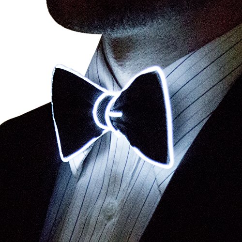 Product Cover Neon Nightlife Light Up Bow Tie, One Size, White