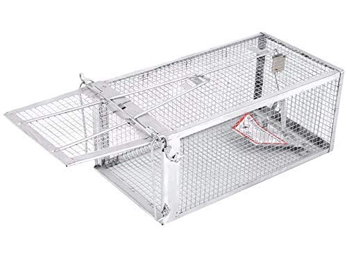 Product Cover AB Traps Pro-Quality Live Animal Humane Trap Catch and Release Rats Mouse Mice Rodents and Similar Sized Pests - Safe and Effective - 10.5