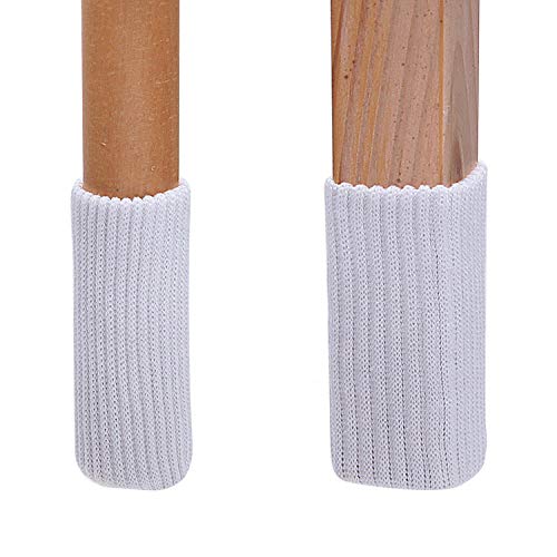 Product Cover TEKEFT 16pcs White Color Knitting Wool Furniture Socks/Chair Leg Floor Protector (16 White)