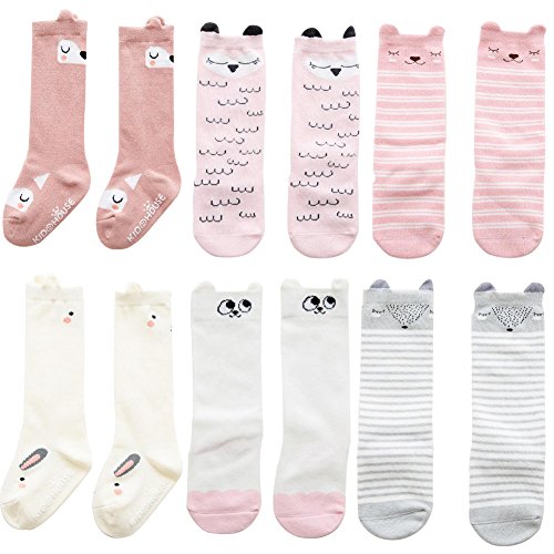 Product Cover October Elf Unisex Baby Knee High Stockings Tube Socks 6 Pairs (M(1-3 Years), 1)