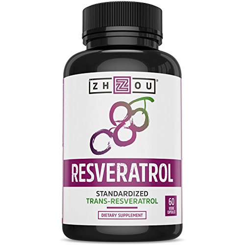 Product Cover Resveratrol Supplement for Healthy Aging, Immune System & Heart Health Support - Standardized to 50% Trans Resveratrol - Powerful Antioxidant Benefits - 60 Vegetarian Capsules