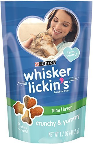 Product Cover Purina Whisker Lickin's Tuna Flavor Crunchy & Yummy Cat Treats, 1.7 Ounce Bags (Pack of 8)