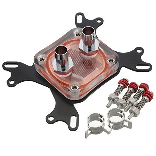 Product Cover Aveks CPU Water Cooling Block Waterblock 50mm Copper Base Cool Inner Channel