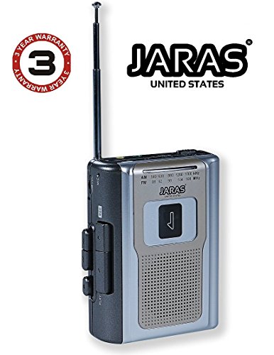 Product Cover Jaras Limited Edition Portable AM/FM Radio Personal Cassette Player Compact Lightweight Design Stereo AM/FM Radio Cassette Player/Recorder & Built in Speakers