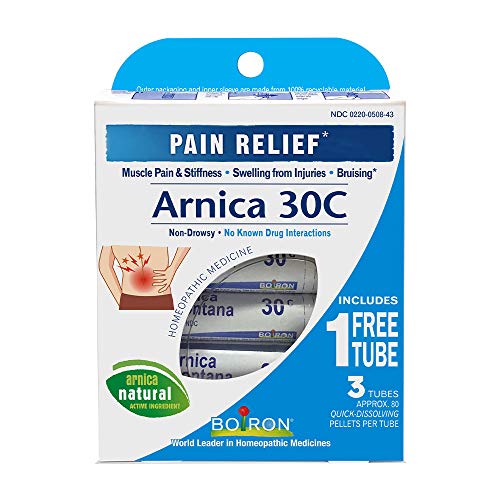 Product Cover Boiron Arnica Montana 30C 3 Tubes (80 Pellets per Tube) Homeopathic Medicine for Pain Relief