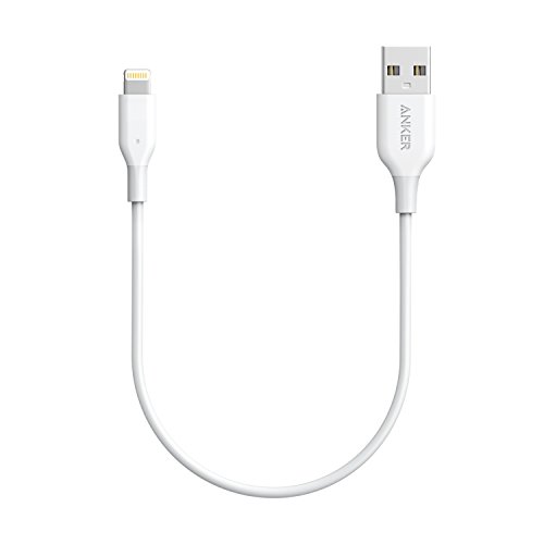 Product Cover Anker Powerline 1ft Lightning Cable, MFi Certified for iPhone Xs/XS Max/XR/X / 8/8 Plus 7/7 Plus / 6/6 Plus / 5S (White)