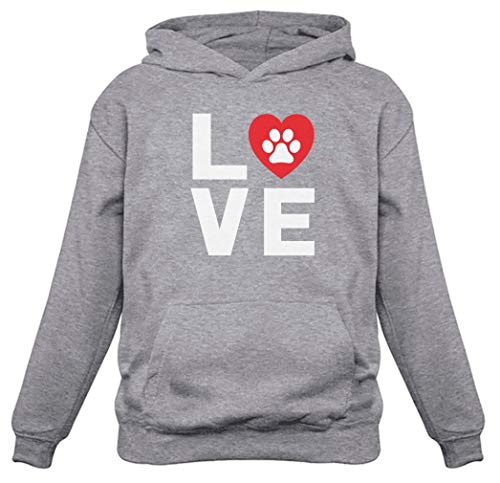 Product Cover TeeStars - Animal Lover Dog Paw Print - Love Dogs My Best Friend Women Hoodie Large Gray