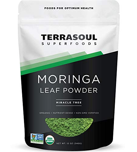 Product Cover Terrasoul Superfoods Organic Moringa Powder, 12 Oz - Detox | Antioxidants | Immunity