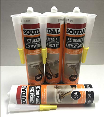 Product Cover Glue10 - 4 Tubes - Universal Adhesive for Styrofoam Ceiling Tiles - pack of 4