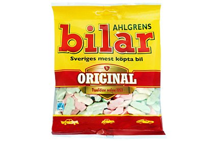 Product Cover Ahlgrens Bilar ORIGINAL Swedish Chewy Candy Sweets Bag 125g.