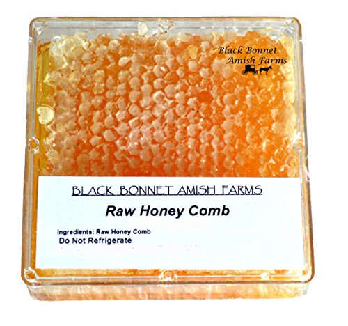 Product Cover 100% Pure Raw Natural Honey Comb Full of Honey in a Box 10 to 14 oz. From Black Bonnet Amish Farms