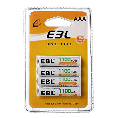 Product Cover EBL AAA Batteries (4 Counts) with Retail Package, AAA Rechargeable Batteries