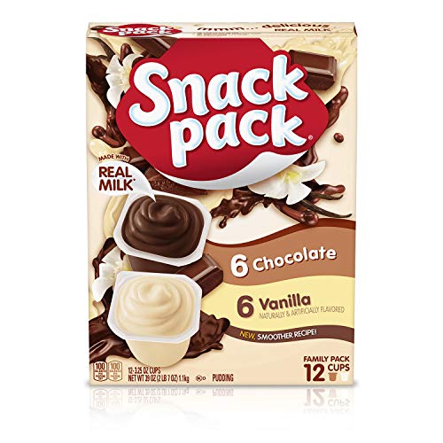 Product Cover Snack Pack Chocolate and Vanilla Pudding Cups Family Pack, 12 Count
