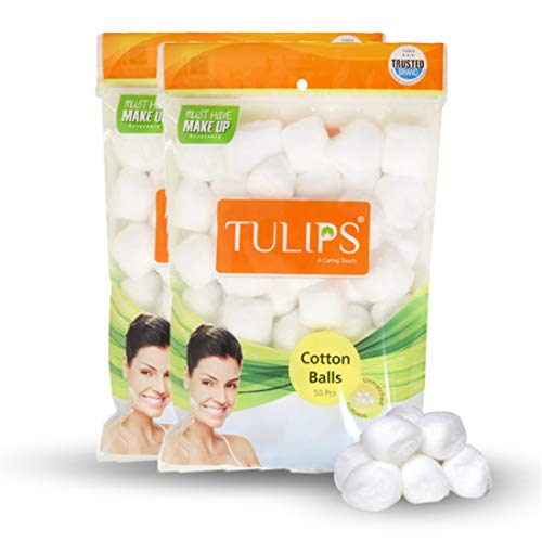 Product Cover Tulips White Cotton Balls 50S (Pack of 2)