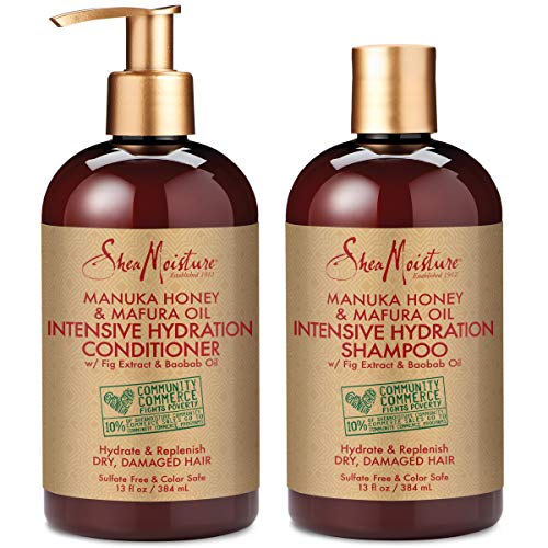 Product Cover SheaMoisture Manuka Honey & Mafura Oil Intensive Hydration Shampoo & Conditioner | Set of 2 | 13 fl. Oz. each
