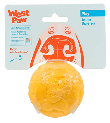 Product Cover West Paw Zogoflex Air Boz Durable Nearly Indestructible Ball Chew-Fetch-Play Dog Toy, Dandelion, Small