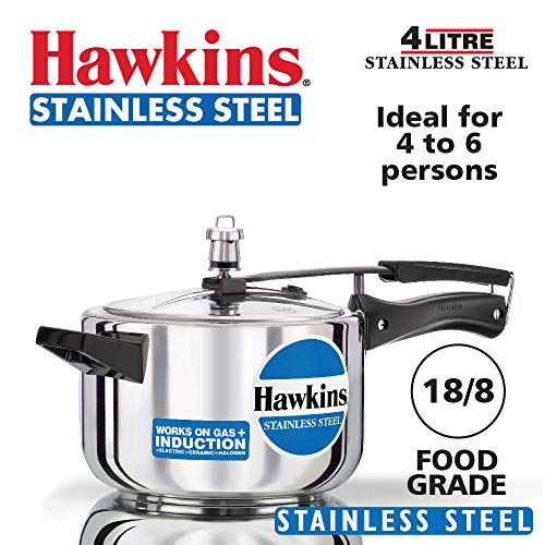 Product Cover Hawkins Stainless Steel 4.0 Litre Pressure Cooker by Hawkins
