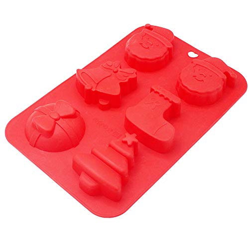 Product Cover X-Haibei Christmas Bell Stocking Santa Claus Gift CP Soap Mold Chocolate Ice Cream Silicone Pan