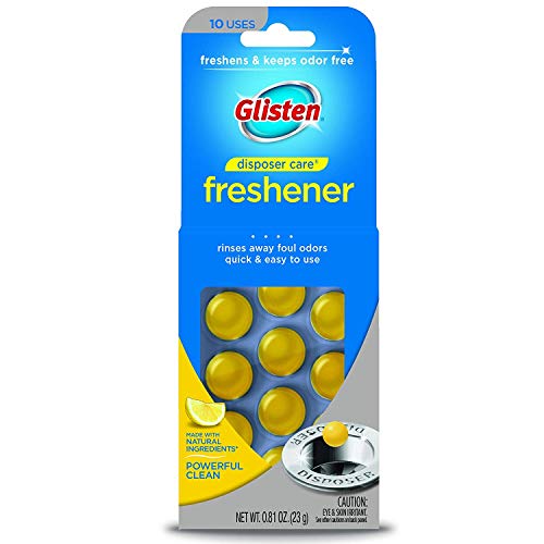 Product Cover Glisten Disposer Care Garbage Disposal & Drain Freshener Capsules, Lemon Scent, 3 Pack