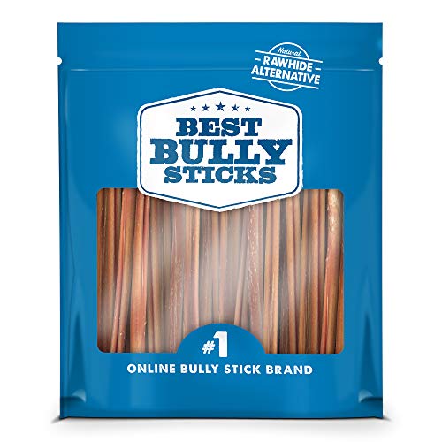 Product Cover Best Bully Sticks Premium 6-Inch Thin Bully Sticks (24 Pack) - All-Natural, Free-Range, Grass-Fed Beef Dog Treat Chews