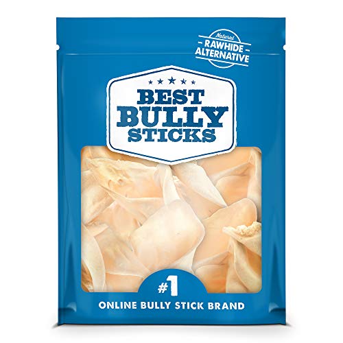 Product Cover Best Bully Sticks Prime Thick-Cut Cow Ear Dog Chews (12 Pack) Sourced from All Natural, Free Range Grass Fed Cattle with No Hormones, Additives or Chemicals - Hand-Inspected and USDA/FDA Approved