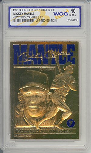 Product Cover MICKEY MANTLE 1996 23KT Gold Card *Baseball's All-Time Great* Graded GEM MINT 10