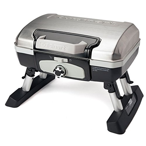 Product Cover Cuisinart CGG-180TS Petit Gourmet Portable Tabletop Gas Grill, Stainless Steel