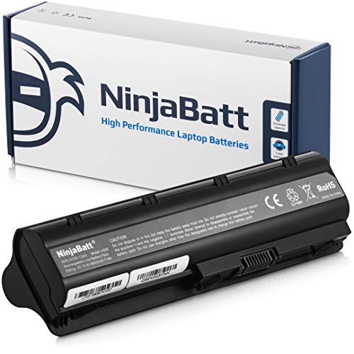 Product Cover NinjaBatt 9 Cell Laptop Battery for HP 593553-001 593554-001 636631-001 G62 MU09 584037-001 593550-001 593562-001 Pavilion G7 G6 G4 DM4 HSTNN-LB0W Presario CQ42 CQ56 CQ57 CQ62 - [6600mAh/73wh]