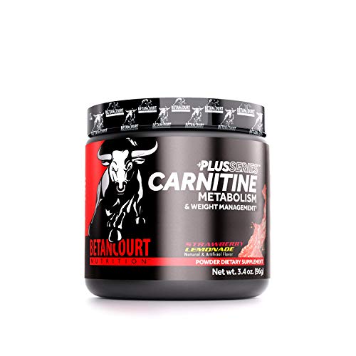 Product Cover Betancourt Nutrition Carnitine Plus Metabolism and Weight Management Supplement, L-carnitine Blend, Powder, 90g (60 Servings), Strawberry Lemonade