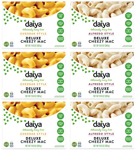 Product Cover Daiya Cheezy Mac, Variety Pack :: Cheddar & Alfredo :: Rich & Creamy Plant-Based Mac & Cheese :: Deliciously Dairy Free, Vegan, Gluten Free, Soy Free :: With Gluten Free Noodles (6 Pack)