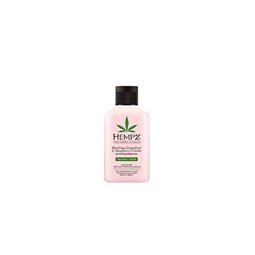 Product Cover Hempz Blushing Grapefruit & Raspberry Creme Herbal Body Moisturizer Lotion - Fruit Body Cream - Pure Hempseed Oil, Shea Butter, Ginseng, Natural Extracts, Vitamins A, C, and D, Cucumber Extract