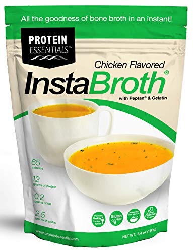 Product Cover InstaBroth, Bone Broth Powder with Grass Fed, Pasture Raised Collagen and Gelatin, 12g Protein (6.4oz) (Chicken Flavor)