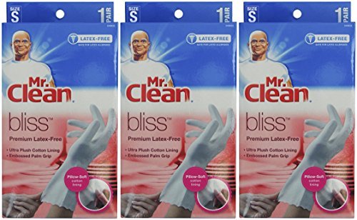 Product Cover Mr. Clean Bliss Premium Latex-Free Gloves, Small, 3 pairs
