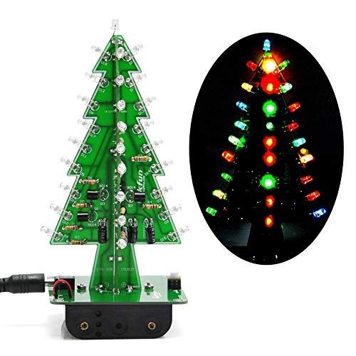 Product Cover Gikfun 3D Xmas Tree Led DIY Kits 7 Color Flash Circuit LED EK1697