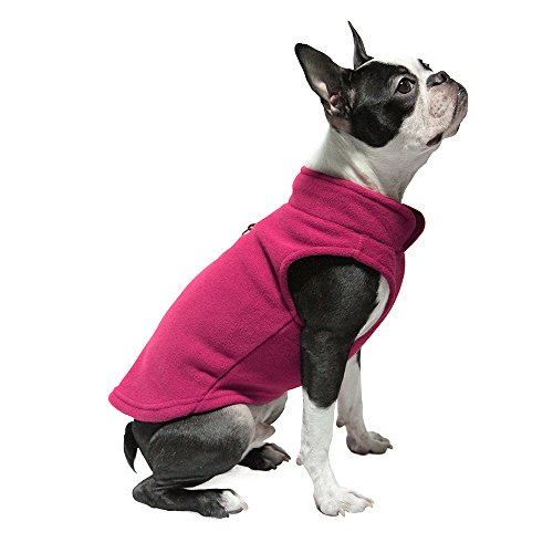 Product Cover Gooby - Fleece Vest, Small Dog Pullover Fleece Jacket with Leash Ring, Fuchsia, Medium