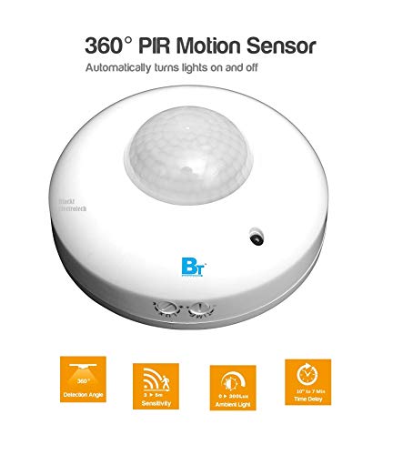 Product Cover Blackt Electrotech 360 Degree PIR Motion Sensor with Light Sensor (Ceiling Mounted, White)