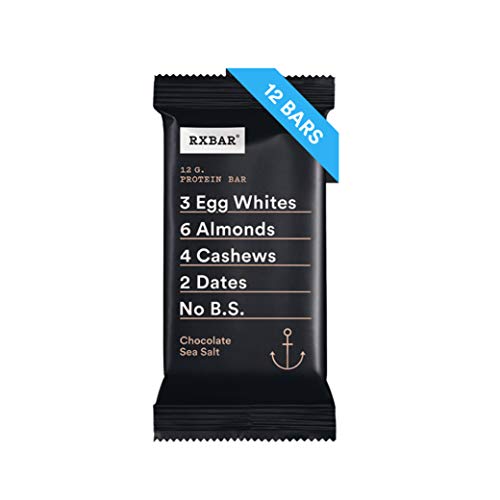 Product Cover RXBAR, Chocolate Sea Salt, Breakfast Bar,  High Protein Snack, 1.83 Ounce, Pack of 12