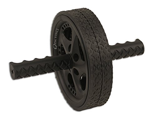 Product Cover DA VINCI Dual Wheel Ab Exerciser, Black - Abdominal Rollout Equipment with Anti Slip Grips and Double Wheels