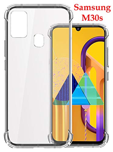 Product Cover Jkobi Silicon Flexible Shockproof Corner TPU Back Case Cover for Samsung Galaxy M30s -Transparent