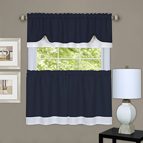 Product Cover Achim Home Furnishings Halley Curtain in a Bag Full Window Solution, Merlot, 56 x 84-Inch, Tier Pair 58