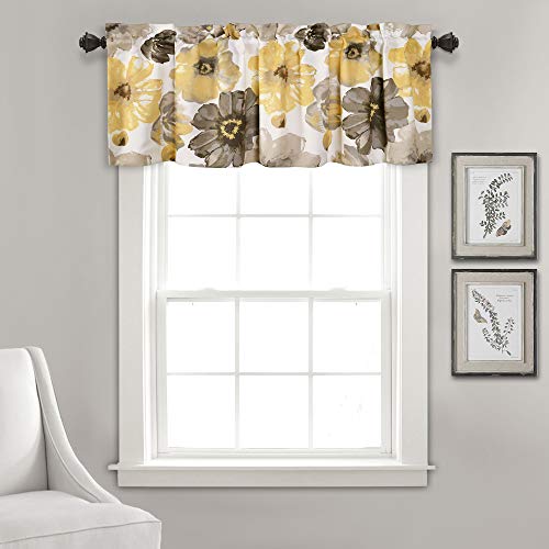 Product Cover Lush Decor Leah Floral Window Curtain Valance, 18