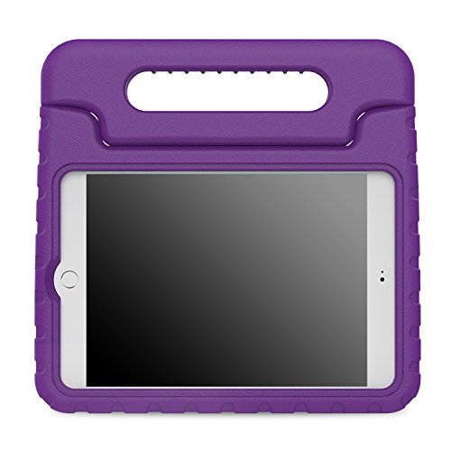 Product Cover MoKo Case Fit iPad Mini 4 - Kids Shock Proof Convertible Handle Light Weight Super Protective Stand Cover Case Fit Apple iPad Mini 4 2015 Tablet, Purple
