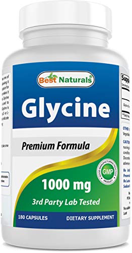 Product Cover Best Naturals Glycine Supplement 1000 Mg for Energy Production, 180Count