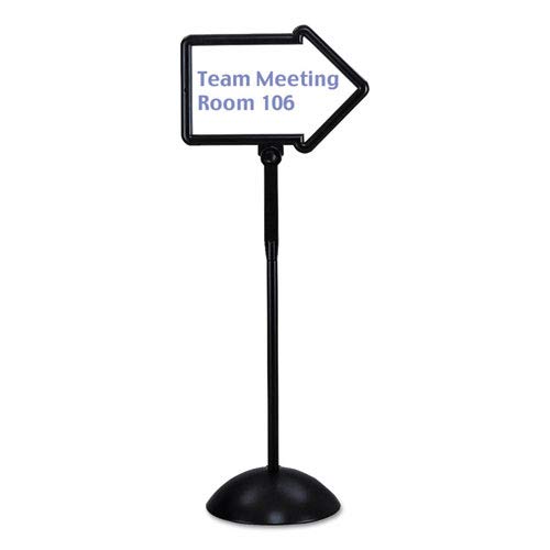 Product Cover Double-Sided Arrow Sign, Dry Erase Magnetic Steel, 25 1/2 x 60, Black Frame (1)