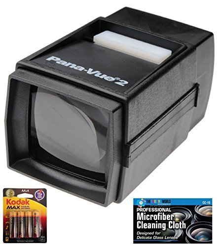 Product Cover Pana-Vue 2 Illuminated Slide Viewer + AA Batteries + Microfiber Cleaning Cloth
