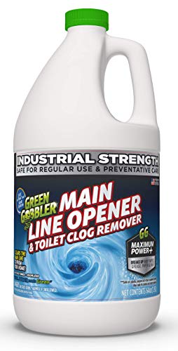 Product Cover Green Gobbler Ultimate Main Drain Opener + Drain Cleaner + Hair Clog Remover - 64 oz (Main Lines, Sinks, Tubs, Toilets, Showers, Kitchen Sinks)