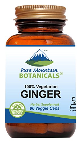 Product Cover Ginger Capsules - 90 Kosher Vegan Caps with 1000mg Organic Ginger Root