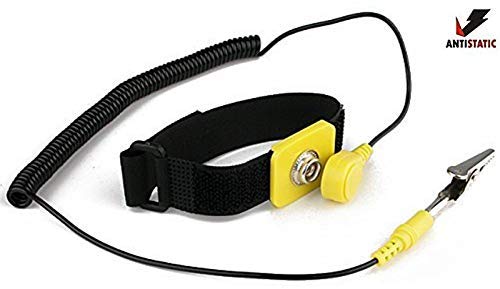 Product Cover iMBAPrice Anti-Static Adjustable Grounding Wrist Strap Components Black, Yellow